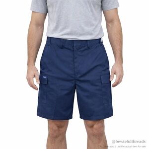 Hammill Navy Cargo Work Shorts 46x10 Durable Utility Workwear